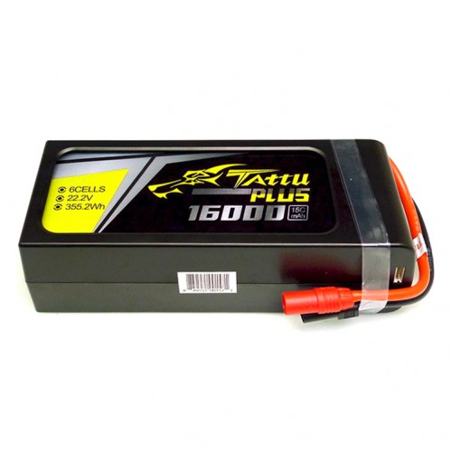 TATTU PLUS 16000mAh 6S 15C 22.2V Lipoバッテリー 産業ドローン用 プラグ付き