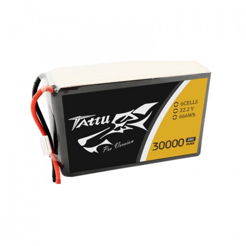 Tattu 6S 30000mAh 25C 22.2V リポバッテリー 大型マルチコプター産業ドローン プラグ付き