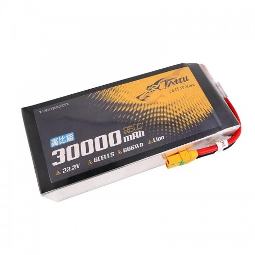 Tattu 6S 22.2V 30000mah 5C 半固体リチウムイオンバッテリー UAV 農業用ドローン用