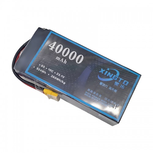 XINGTO 6S 23.1V 40000mAh HV 10C Lipo バッテリー高密度半固体リチウム電池 産業ドローン用