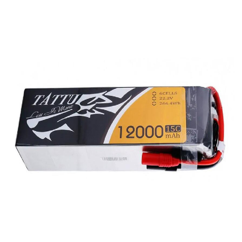 Tattu 6S 12000mAh 15C 22.2V リポバッテリー 大型マルチコプター農業/産業ドローン用 プラグ付き