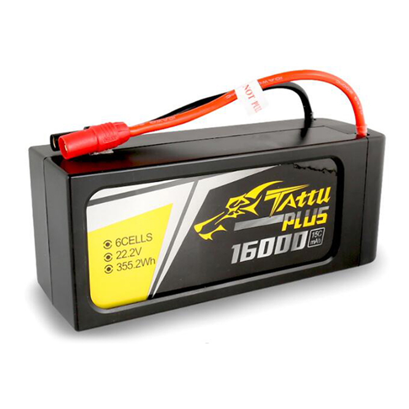 TATTUリポバッテリー16000mAh 最新 22.2v 20C XT90S 散布ドローン用